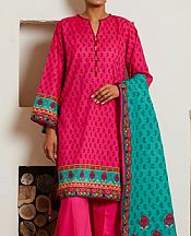Zellbury Hot Pink Cambric Suit- Pakistani Winter Dress