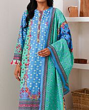 Zellbury Cyan/Aqua Cambric Suit- Pakistani Winter Clothing