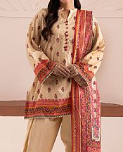 Zellbury Beige Cotton Suit (2 Pcs)- Pakistani Winter Dress