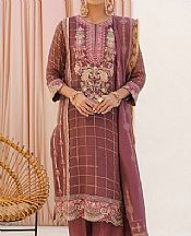 Zellbury Mauve Net Suit- Pakistani Chiffon Dress