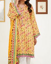 Zellbury Sand Gold Lawn Suit (2 Pcs)- Pakistani Lawn Dress
