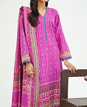 Zellbury Shocking Pink Lawn Suit- Pakistani Designer Lawn Suits