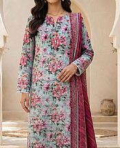 Turquoise/Pink Lawn Suit