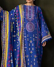Zellbury Royal Blue Khaddar Suit (2 Pcs)- Pakistani Winter Dress