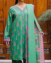Zellbury Emerald Green Khaddar Suit (2 Pcs)- Pakistani Winter Dress