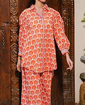 Zellbury Orange Khaddar Suit (2 Pcs)- Pakistani Winter Clothing