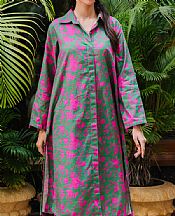 Zellbury Pistachio/Violet Khaddar Suit (2 Pcs)- Pakistani Winter Dress