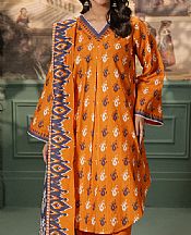 Zellbury Bright Orange Khaddar Suit (2 Pcs)- Pakistani Winter Dress