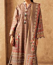 Zellbury Beige Khaddar Suit- Pakistani Winter Dress