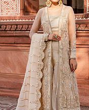 Zoya Fatima Fawn Net Suit- Pakistani Chiffon Dress
