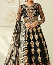 Akbar Aslam Black Net Suit- Pakistani Designer Chiffon Suit