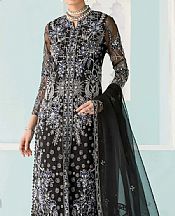 Akbar Aslam Black Organza Suit- Pakistani Chiffon Dress