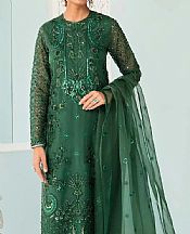 Green Organza Suit- Pakistani Designer Chiffon Suit