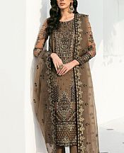 Akbar Aslam Beaver Brown Organza Suit