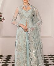 Baby Blue Organza Suit- Pakistani Designer Chiffon Suit