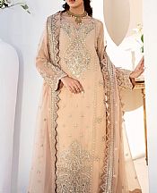Akbar Aslam Ivory Organza Suit- Pakistani Designer Chiffon Suit