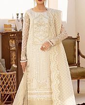 Akbar Aslam Off White Organza Suit- Pakistani Chiffon Dress