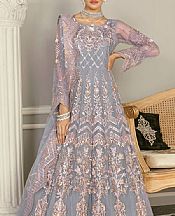 Akbar Aslam Navy Blue Net Suit- Pakistani Chiffon Dress