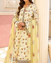Cream Lawn Suit- Pakistani Designer Lawn Dress