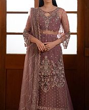 Ayzel Tea Pink Poly Net Suit- Pakistani Chiffon Dress