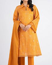 Bareeze Orange Cambric Suit- Pakistani Winter Dress