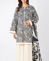 Bareeze Black/Off White Cambric Suit- Pakistani Winter Dress