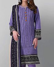 Purple Khaddar Suit- Pakistani Winter Dress