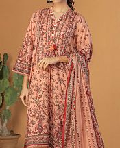 Khaadi Peach Lawn Suit- Pakistani Designer Lawn Suits