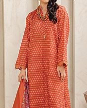 Khaadi Rust Lawn Suit- Pakistani Lawn Dress