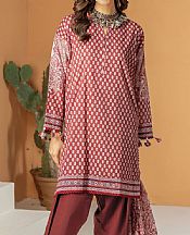 Khaadi Wine Lawn Suit- Pakistani Lawn Dress
