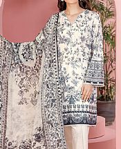 Khaadi Off White Lawn Suit- Pakistani Designer Lawn Suits