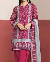 Khaadi Dark Pink Lawn Suit- Pakistani Designer Lawn Suits