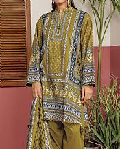 Khaadi Olive Green Lawn Suit- Pakistani Designer Lawn Suits