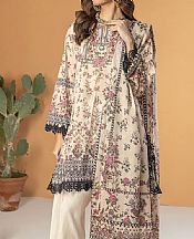 Khaadi Double Spanish White Masoori Suit- Pakistani Lawn Dress
