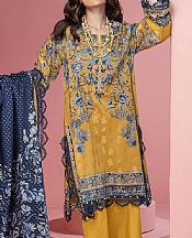 Khaadi Mustard Jacquard Suit- Pakistani Designer Lawn Suits