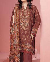 Khaadi Sanguine Brown Jacquard Suit- Pakistani Lawn Dress