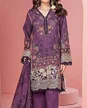Khaadi Dusky Purple Lawn Suit- Pakistani Designer Lawn Suits