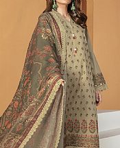 Khaadi Dark Beige Dobby Suit- Pakistani Lawn Dress