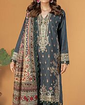 Khaadi Shuttle Grey Dobby Suit- Pakistani Lawn Dress