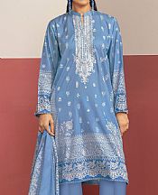 Khaadi Moonstone Blue Lawn Suit- Pakistani Designer Lawn Suits