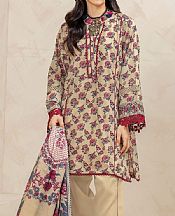 Khaadi Fawn Lawn Suit- Pakistani Lawn Dress