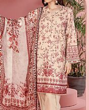 Khaadi Light Apricot Lawn Suit- Pakistani Lawn Dress