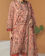 Khaadi Dark Salmon Masoori Suit- Pakistani Lawn Dress