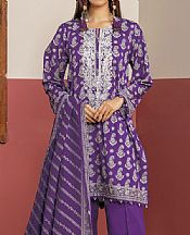 Khaadi Purple Lawn Suit- Pakistani Lawn Dress