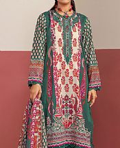 Khaadi Green Lawn Suit- Pakistani Designer Lawn Suits