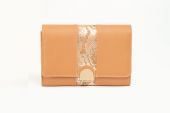 Women Clutch Bag - Beige