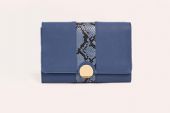 Women Clutch Bag - Denim Blue
