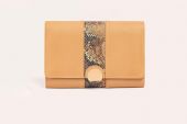 Women Clutch Bag - Tan