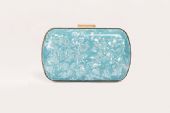 Women Clutch Bag - Ice Blue