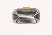 Women Clutch Bag - Black/White